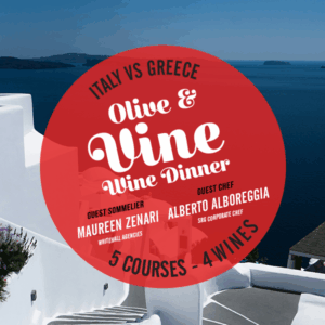 Buco Windermere World Series Wine Dinner: Italy vs Greece | October 22, 2025 | 6:30 PM